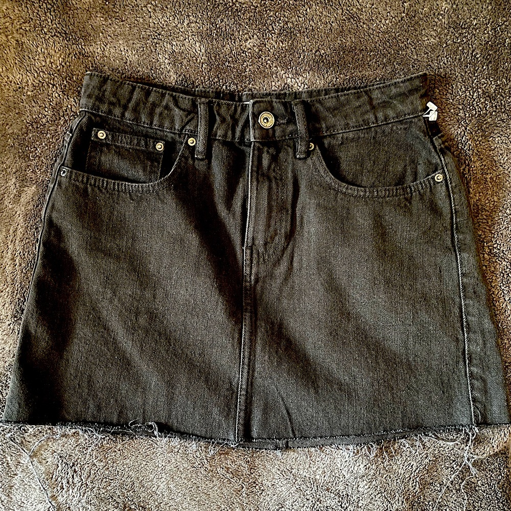 Zara Black Denim Mini Skirt Size M